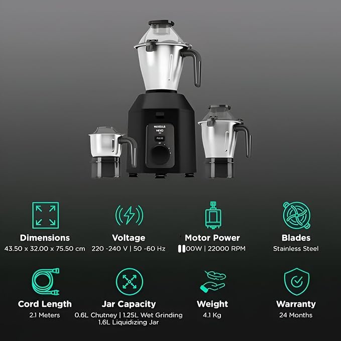 HAVELLS HEXO HEAVY DUTY MIXER GRINDER